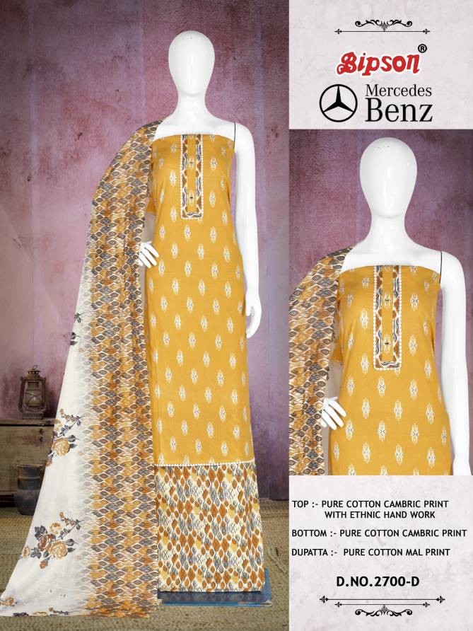Mercedes Bena 2701 By Bipson Cambric Printed Cotton Dress Material Wholesalers In Delhi